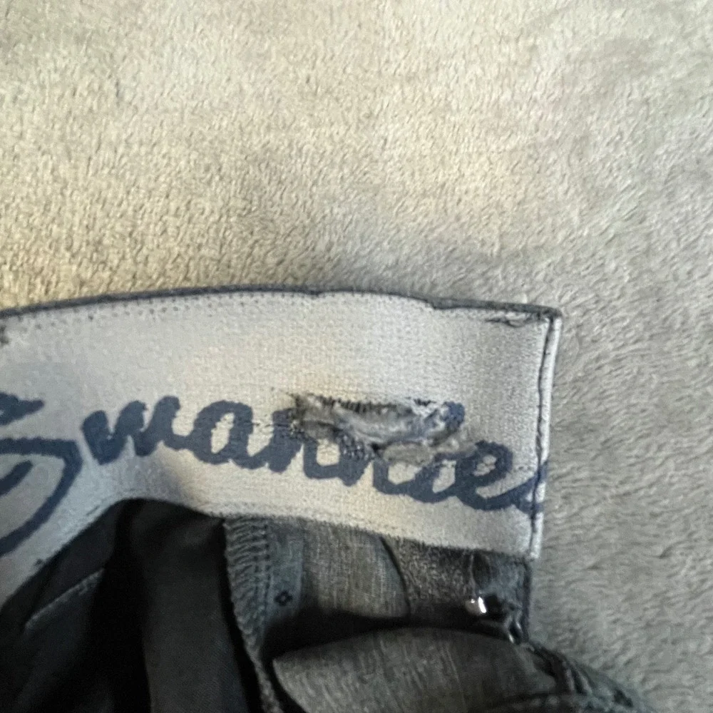 Swannies Golf Shorts Mens 32 Grey Micro Print Performance Stretch Activewear